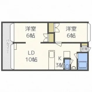 シャレード藤I【102号室】の間取り