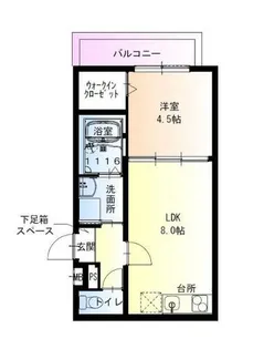 フジパレス津田駅前Ⅰ番館【2階】の間取り