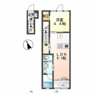 グリーンメゾンⅢ【2階】の間取り