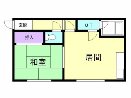 酒巻ハイツ2号棟【101号室】の間取り