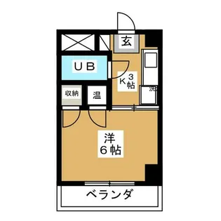 ベルメゾン白川【9階】の間取り