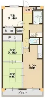 レジデンスウエストアロウ夕陽ヶ丘【5階】の間取り