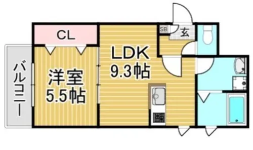 福岡県春日市上白水10丁目【アパート】の間取り