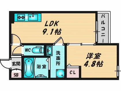 Limmon御厨【3階】の間取り