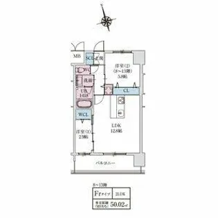 スプランディッドライズ新大阪ノース【3階】の間取り