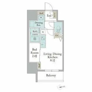 ストーリア名古屋城西【7階】の間取り