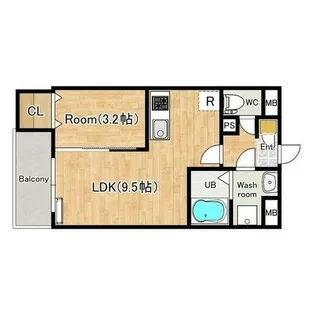 ジーメゾン飾磨恵美酒【1階】の間取り