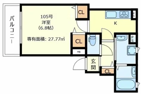 イトーピアホーム近大前【3階】の間取り