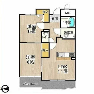 フレアコート京橋【8階】の間取り