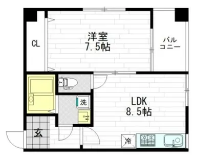 ドゥエル・サム【2階】の間取り