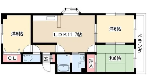 メゾンメルベーユ【301号室】の間取り