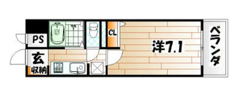 ハートピア鍛治町【7階】の間取り