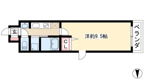 1Kの間取り画像