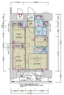 プレサンス長田レジェール【8階】の間取り