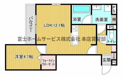 トリシア千躰【3階】の間取り