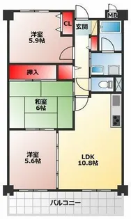 ウィステリア【406号室】の間取り