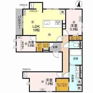 MD TORISIA【3階】の間取り