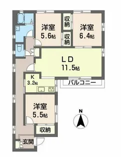 クワトロ90【202号室】の間取り