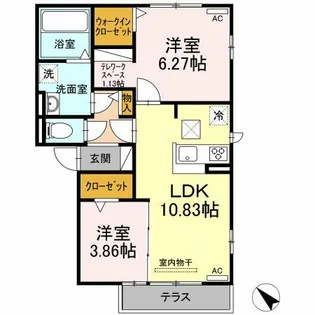 サクセスⅥ【101号室】の間取り