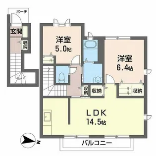 ブランシェ前田【0201号室】の間取り