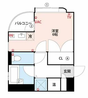 αNEXT久留米第1【105号室】の間取り