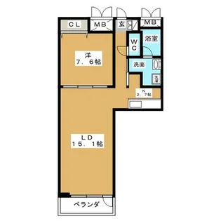 レジディア東桜Ⅱ【7階】の間取り