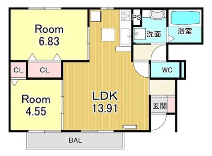 Ark Yokota【1階】の間取り