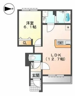 アスペルソーエ【1階】の間取り