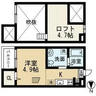 Housing Complex T2【203号室】の間取り