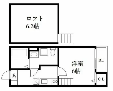 コモエスタ春日【2階】の間取り
