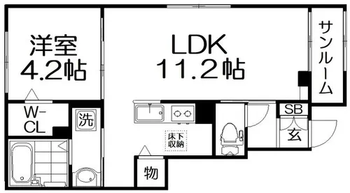 フランアンジュ【1階】の間取り