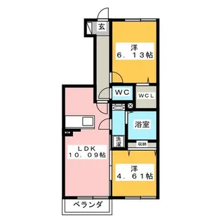ヴィラ・ロワイヤル 七番館【1階】の間取り