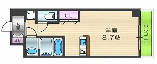 アドバンス西梅田Ⅱ【5階】の間取り