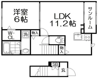 フランアンジュ【2階】の間取り
