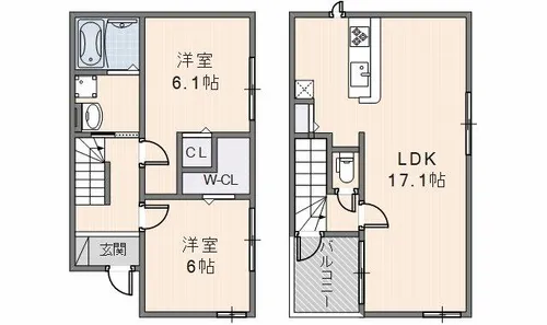 ハルノテラス【106号室】の間取り