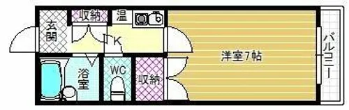スクエアメゾン阪南【4階】の間取り