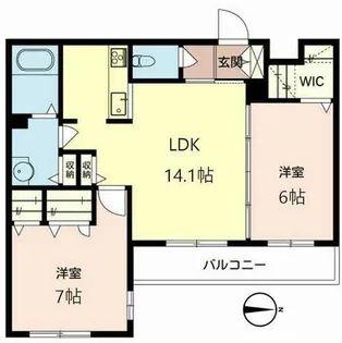 シャーメゾン別宮【2階】の間取り
