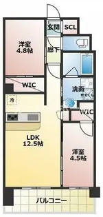 スプランディッド城東関目【8階】の間取り
