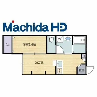 エヌエムキャトフヴァントゥレーズノース【3階】の間取り