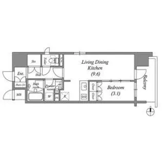 オーパスレジデンス名古屋ステーション【13階】の間取り