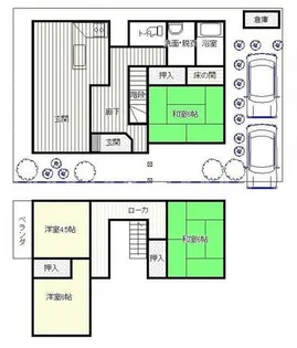 福岡県宮若市龍徳【一戸建】の間取り