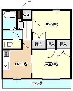 ディアコート小正【202号室】の間取り