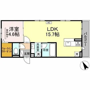 アムール・シェモア【201号室】の間取り