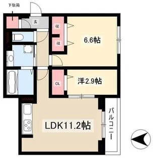 サニーコート平和【1階】の間取り