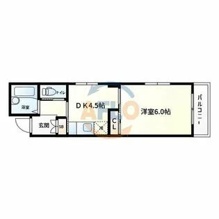 ハニーパーク【4階】の間取り