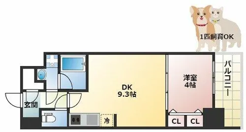 スプランディッド淀屋橋DUE【3階】の間取り