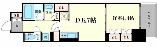 コンフォリア北堀江1丁目【3階】の間取り