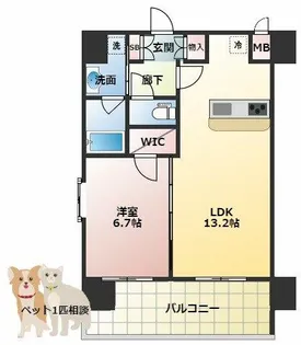 スプランディッド江坂駅前【3階】の間取り