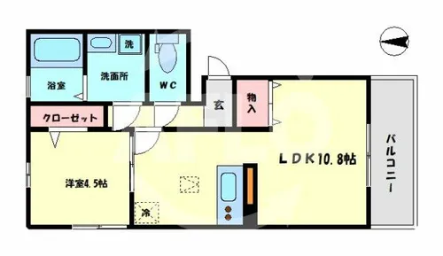 メゾンドセリジェ【2階】の間取り
