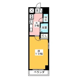 ルミナス新栄【4階】の間取り